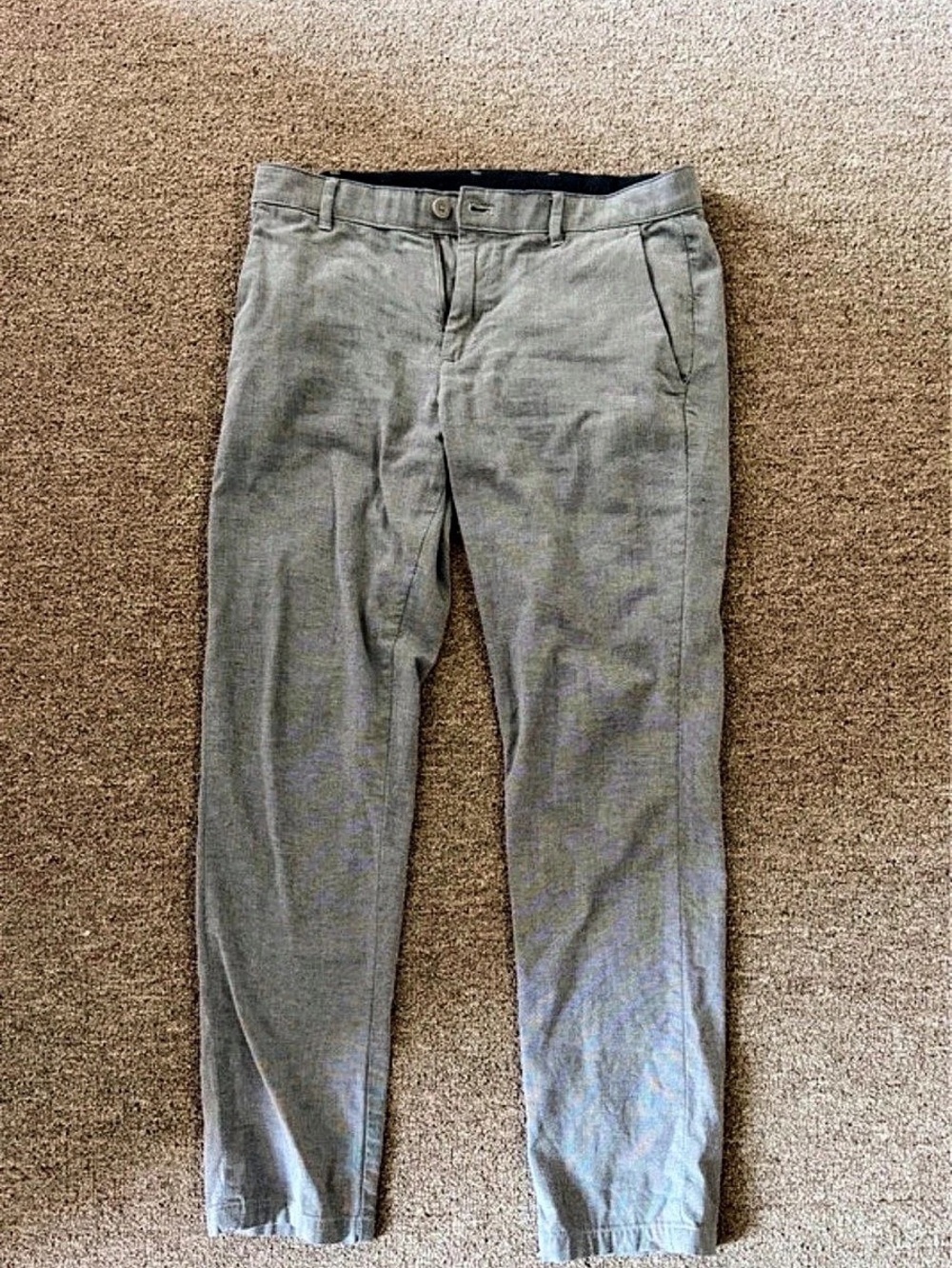 Calvin Klein Infinite Flex Waist Slim Fit Pants Gray Pants Small